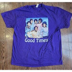 Bernnadette Stanis Good Times TV Show Autographed T Shirt Signed Purple Size Xl